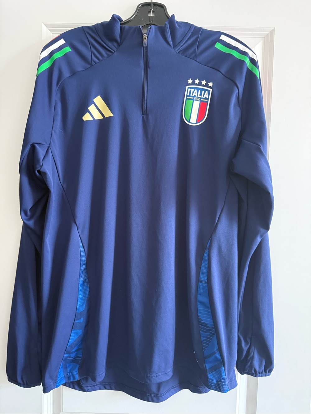 Adidas Navy Slim Fit Performance Top with White Logo